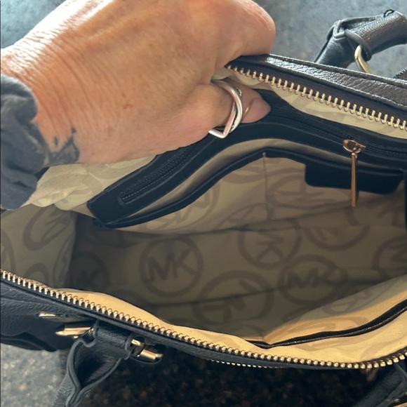 Michael Kors Black Satchel with Gold Accents - Picture 4 of 7